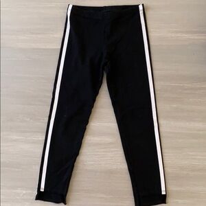 Flowers by Zoe Black with White Stripe Legging